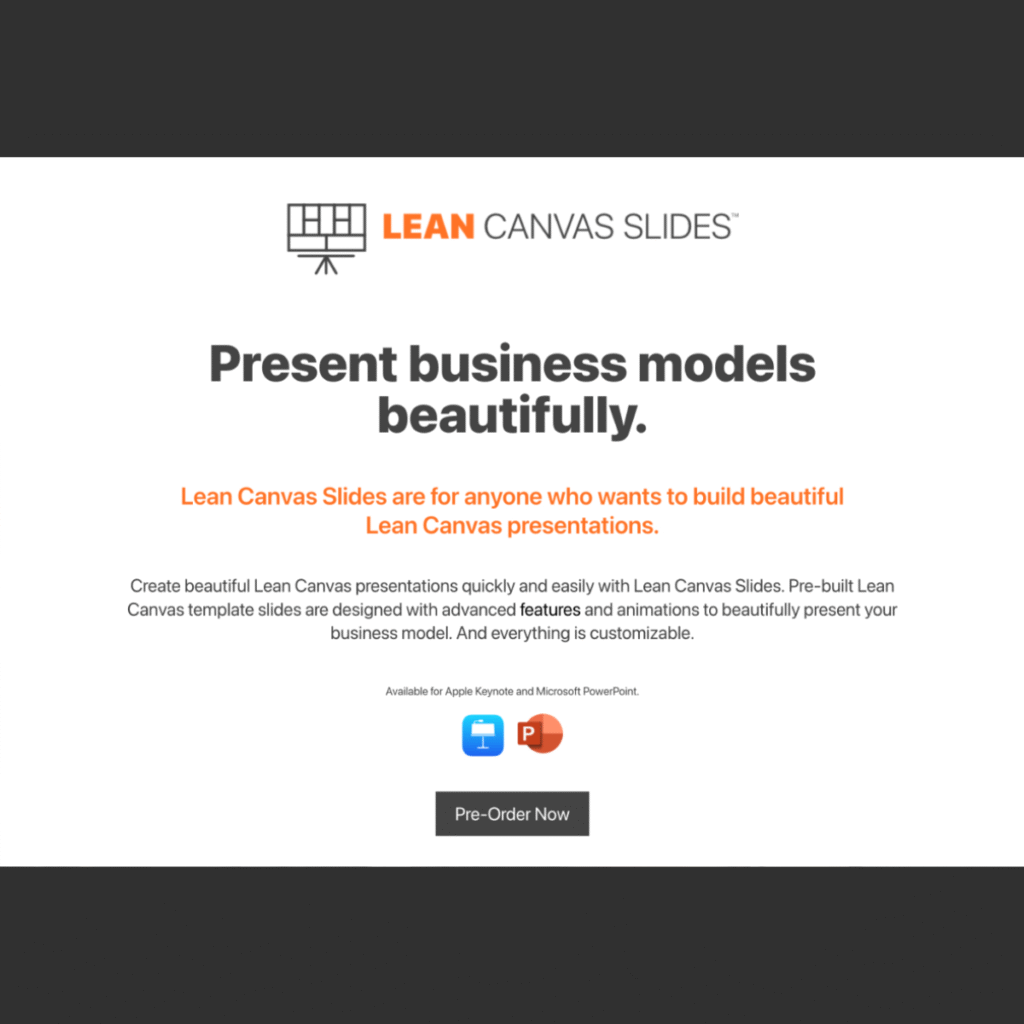 Lean Canvas Slides