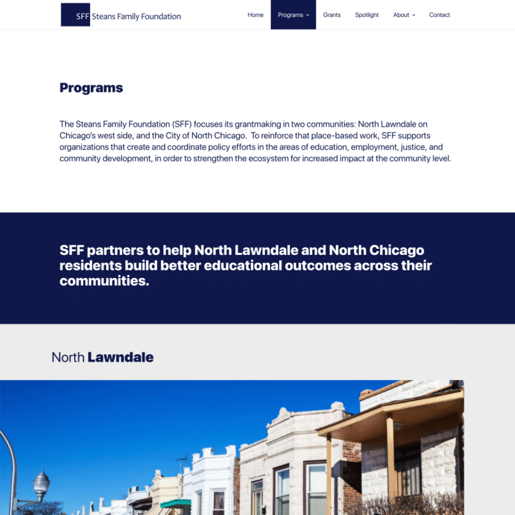 Steans Family Foundation Programs