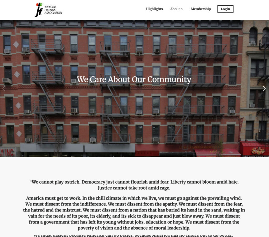 Judicial Friends Association (JFA) Website